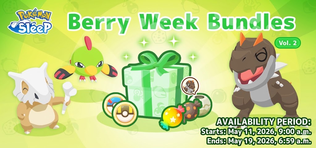 Pokémon Sleep Tyrunt Guide and Berry Week Bundles Vol 2 Breakdown